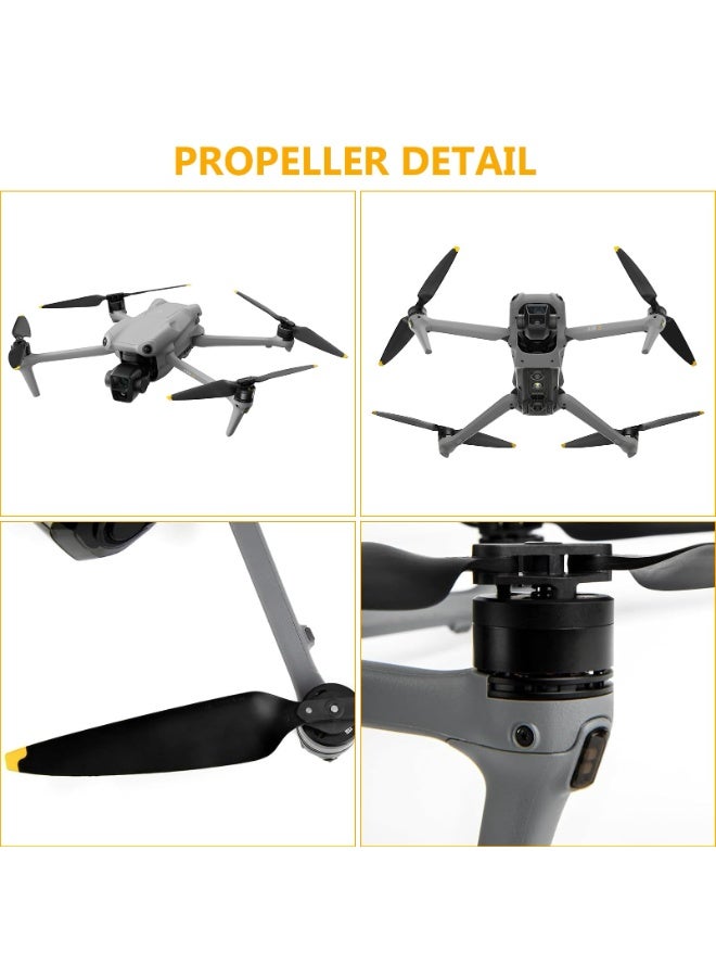 KISSUN 8 Pieces Propellers Air 3, Quick Release Drone Air 3 Propellers Low Noise and Stable, Air Accessories 3 Propellers for Replacement (Orange) - Image 4